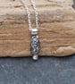 Sterling silver nugget pendant, rugged silver necklace, unisex jewellery, ARC - Image 5