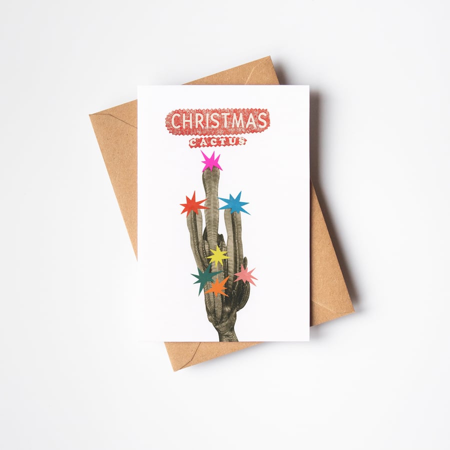 Retro Christmas Card Pack - Christmas Cactus