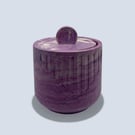 Purple marbled jewellery box with lid for rings earrings and small keepsakes