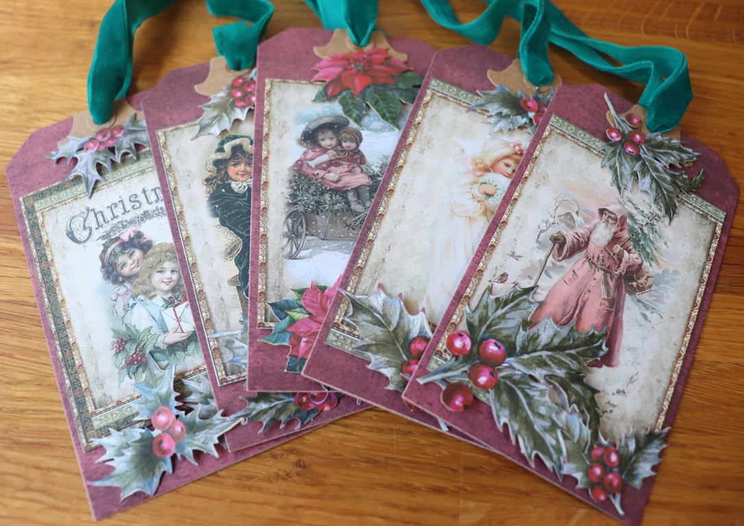 Vintage Christmas gift Tags.