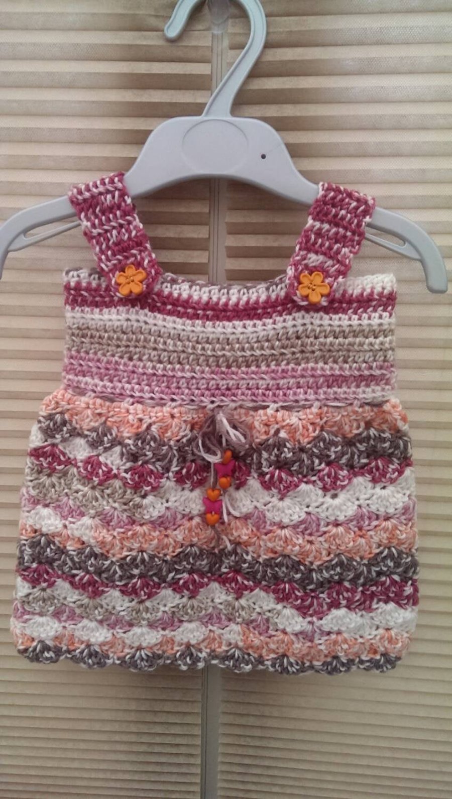Baby Girl Multi Coloured Crocheted Summer Dress