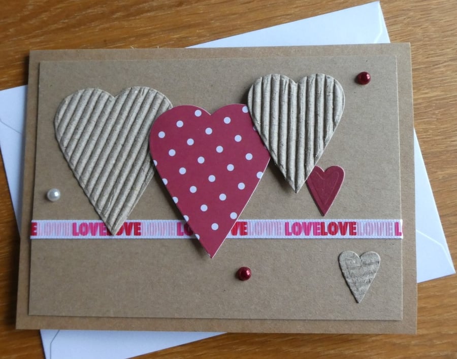 Kraft Hearts Card