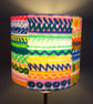 Fun Abstract Bright Scribble Multicolour Yellow 80s vintage fabric Lampshade - Image 4