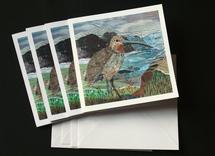 Curlew: 4 greetings cards