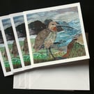 Curlew: 4 greetings cards