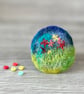 Needle felted hand embroidered meadow circular brooch  - Image 2