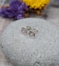 Sterling Silver Small Initial Disc Stud Earrings - JBJ3006 - Image 4