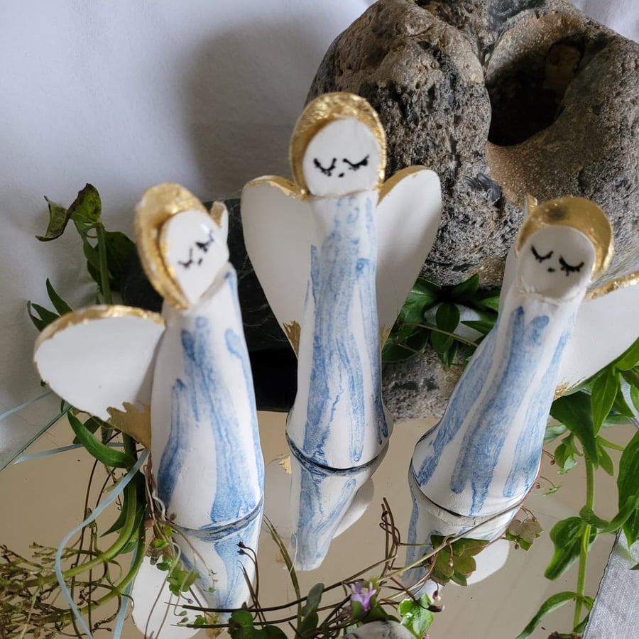 Semi porcelain Christmas Angels 