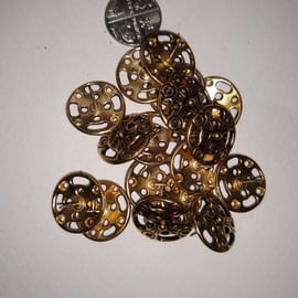 Gold Earring Findings: Blanks x 6pcs