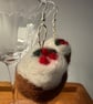 Hand Felted Christmas Pudding Earrings  - Image 5