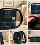 Harris Tweed Tartan Crossbody Bag with Thistle