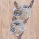 Original Wren Painting on Reclaimed Wood