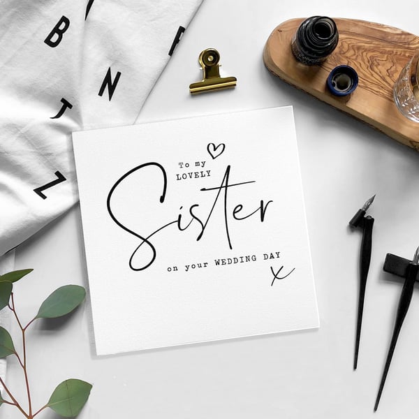 SISTER Wedding card
