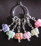 Crochet Stitch Markers Set of 6 Elephants