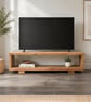 Handmade Rustic Wooden TV Console Book Shelf Unit: Farmhouse Living Room Enterta - Image 5