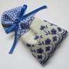 Blue Gingham Floral Lavender Sachet