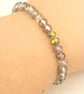 One of a Kind Glass Bead Bracelet Starlight Drift Handmade Stretch Bracelet Isol