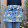 Vintage floral and denim half apron