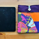 Patchwork purple and orange iPad, book case