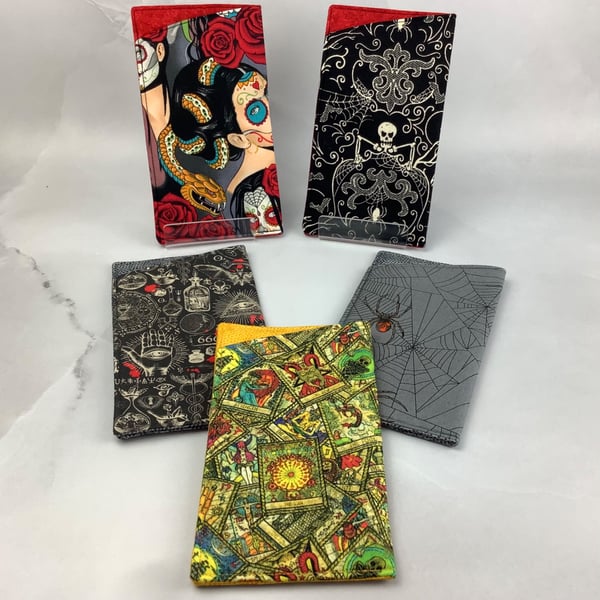 Gothic handmade phone case, Goth sunglasses case, Options