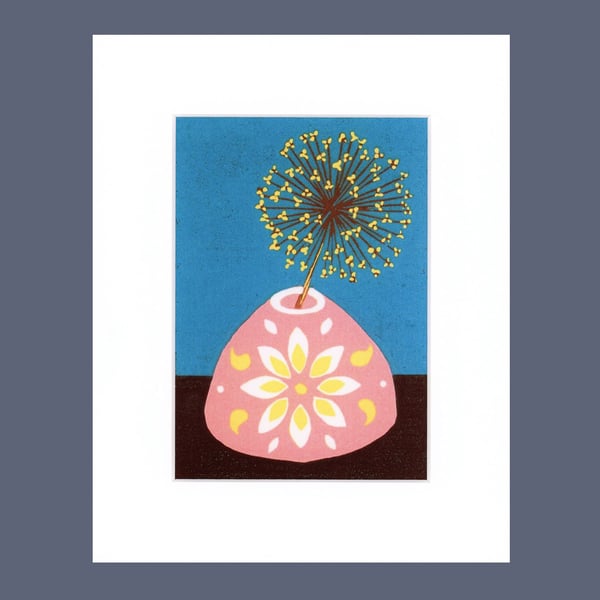 Seed Head Print, Allium Print, Art Print, 