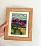 Purple Mountains, Free Motion Machine Embroidery Landscape  - Image 3