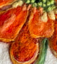 Hand Felted Zinnia Textile Artwork  - Image 6