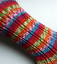 Hand-cranked Knitted Ribbed Wool Socks Size 8 to 9 - Image 3