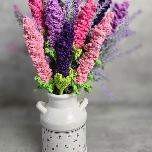 Crochet Lavender - handmade cotton flower