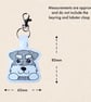 Kawaii Schnauzer Keyring - Embroidered Cute Dog Bag Charm - Image 4