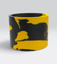 Black and Yellow 15cm Marbled Round Plant Pot  - Large Indoor Planter  - Image 10