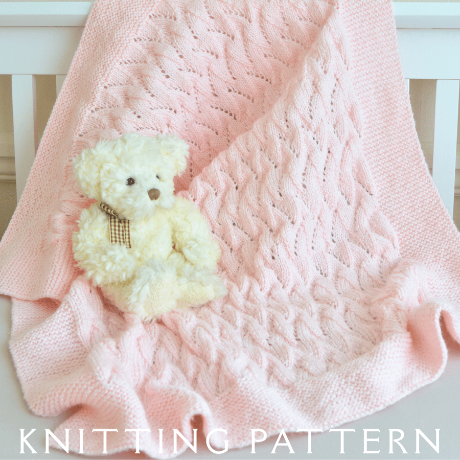 Baby Blanket Knitting Pattern Design 15 Printed Copy