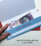 Personalised Name Christmas Money Wallet Card with Reindeer - Image 2