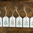 'Joy' – Pack of 6 Handmade Festive Tags for Christmas