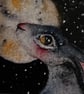 Mounted Whimsical Moon Gazing Hare Celestial Watercolour Print Full Moon Art - Image 3