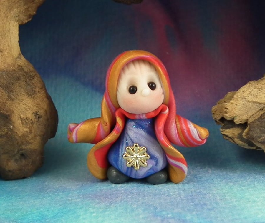 Spring Sale ... Tiny Garden Gnome 'Jill' OOAK Sculpt by Ann Galvin