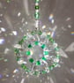 Sun catcher beautiful sparkly Swarovski Sun Catcher hanging decoration in Greens - Image 1