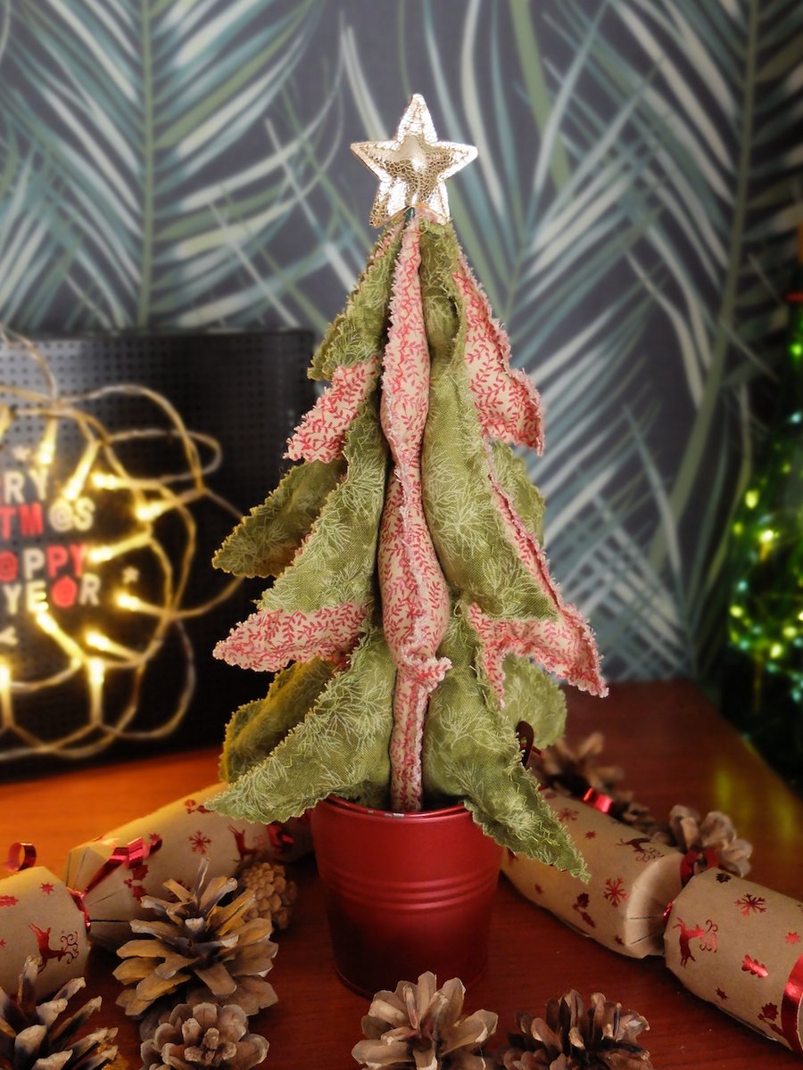 Fabric Christmas Tree Table Decoration
