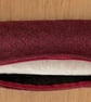 Handmade Deep Red Wool Door Draft Stopper Washable Cover, Sand & Hollow Fibre - Image 4