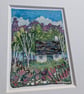 Crocus Cottage - Original miniature. A5 Mounted - Image 4