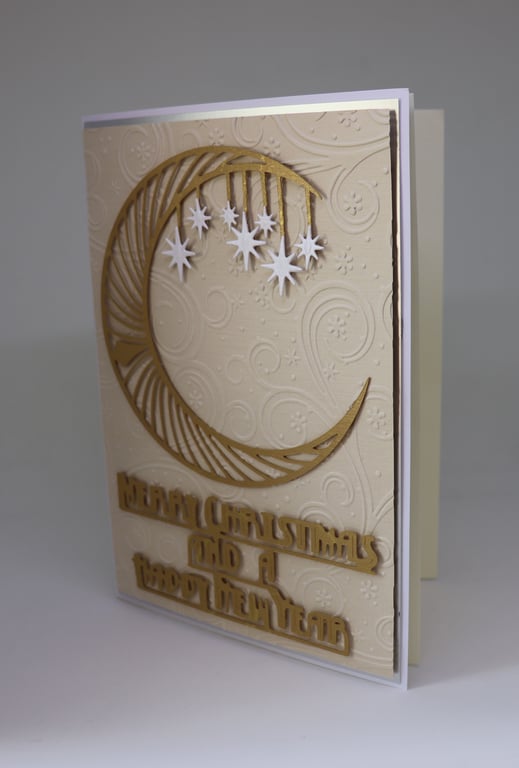 Art Deco, Moon and Stars Christmas.