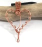 Copper Heart Pendant Necklace with Crystal Beads - Image 1