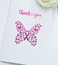 Butterfly Foiled Breast Cancer thankyou card for Doctor, Nurse, support staff - Image 1