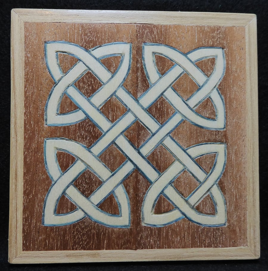 Wood veneer coaster