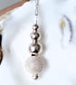 925 Sterling Silver Multi Bead Drop Pendant 18 Inch Necklace - Image 1