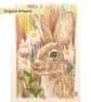 Tiny Rabbit Portrait, letterbox art gift, original drawing - Image 6