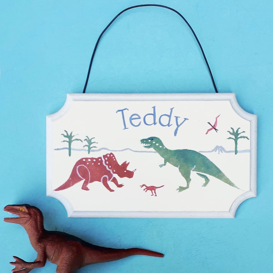 Dinosaur Door Hanger. Plaque