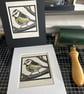 Lino Print - Blue Tit - Garden Bird - Original Print - Image 8