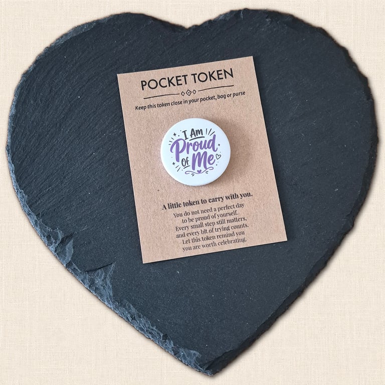 I Am Proud of Me Pocket Token - Little Reminder to Celebrate Yourself