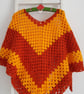 Autumn coloured Child or Ladies XS Poncho 